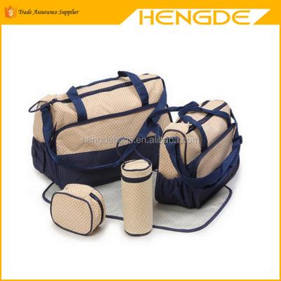 China For Mum 5PC Set Large Capacity Mother Bag Mummy Bags Multifunctional Diaper Bag for sale