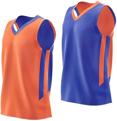 China Wholesale High Quality Polyester Antibacterial Custom Mesh Breathable Empty Tank Top Basketball Reversible Uniform for sale