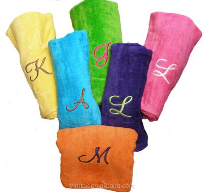 China Custom Compressed Cotton Velvet Embroidered Monogrammed Towels Maker for sale