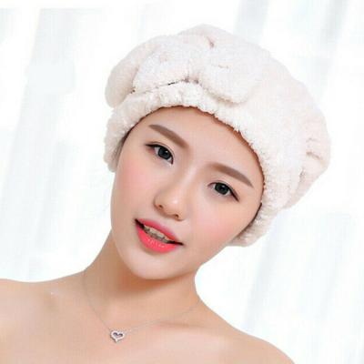 China Premium Compressed Quick Drying Hair Towel , Microfiber Plain Dyed Dry Hair Towel for sale