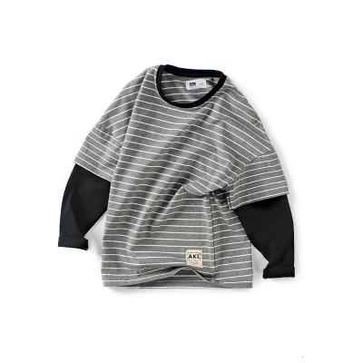 China QUICK DRY kids sweatshirt custom fashion design striped children's sweatshirts for boys and girls for sale