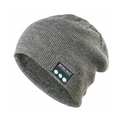 China New Arrival COMMON Winter Warm Soft Gray Men Knitted Hat Fashion Beanies Hats for sale