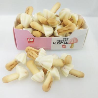 China Natural White Chocolate Cookie Tasha Mushroom | 48g | 10 boxes | 4Display, Chocolate Snacks Pastry Product Mushroom Shaped Cookie for sale