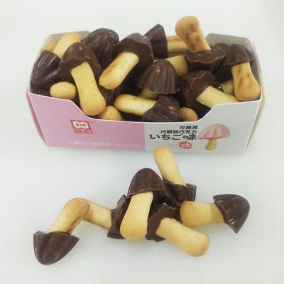 China Natural Chocolate Cookie Tasha Mushroom | 48g | 10 boxes | 4Display, chocolate snack pastry product, mushroom shaped cookie for sale