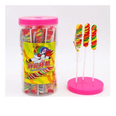 China Hard Candy Natural Pop Mini Sprial Lollipops in 12g Jar for sale