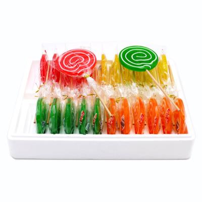 China Natural Handmade Hard Candy Lollipops Swirl Lollipops 80g for sale