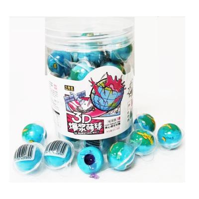 China Natural 3D Ball Earth Candy Gummy Fruit Flavor Gummy Candy Juice Filled for sale