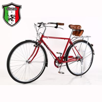 China China Popular Bicycle Factory 26 Inch 3 Speed ​​Retro Molybdenum Steel Internal Frame Leisure City Bike - Red Version Adult Bicycle Export for sale