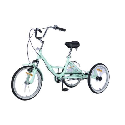 China Passenger Comfort Ride Spring Saddle 3 Wheel Iron Front Fork Tricycle Rear Axle Tricycle for sale