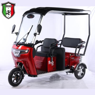 China Electric Factory Customized Export Electric Tricycle 800W60V 72V Passenger Canopy Tricycle China Electric Vehicle For Adult Passengers for sale