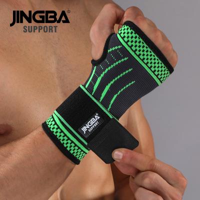 China JINGBA Elastic BACK Thumb Splint Brace Protective Hand 50207A Joint Wristwrip Nylon Knit Garden Work Anti-Slip Wristbands for sale