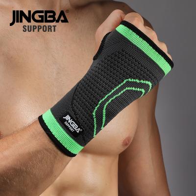 China High Compression JINGBA BACK Wrist Support 70209A Nylon Elastic Breathable Knitting Wrist Thumb Brace Sports Palm Protection for sale