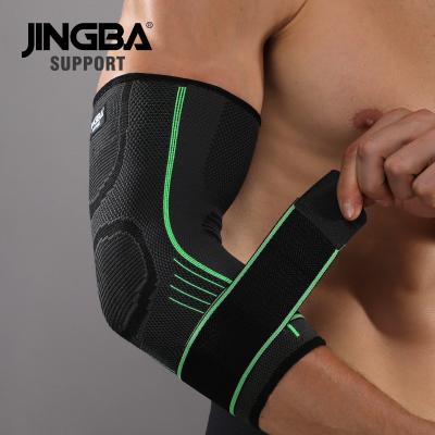 China High Elastic JINGBA BACK Compression 01304A Nylon Elastic Arm-sleeve Elbow Pads Basketball Pad Tennis Motorcycle Elbow Brace for sale