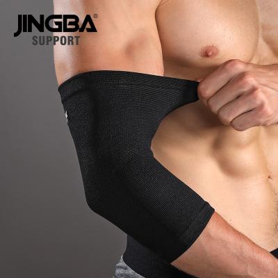 China Breathable JINGBA Adjustable Elasticity SUPPORT Black Nylon Sports Protective Elbow Brace Baseball Elbow Sleeve Elbow Support Bands Knitted Elastic Compression for sale