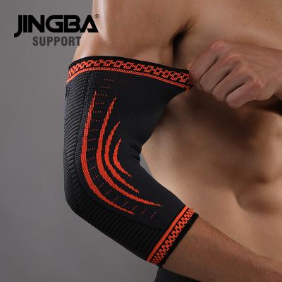 China Comfortable Breathe Free JINGBA SUPPORT Elbow Pad Baseball Tennis Elbow Support Brace Compression Arm Defender Sheaths Motorcycle Elbow Pads for sale