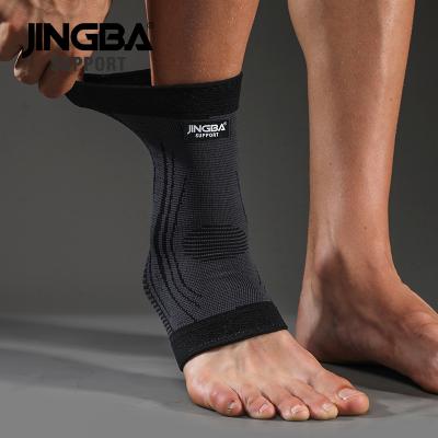 China Performance Support JINGBA SUPPORT 60410 3D Elastic Ankle Support Knitted Compression Ankle Sleeve Gym Pressurized Socks Adjustable Ankle Brace for sale