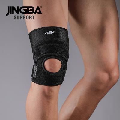 China Adjustable Elasticity JINGBA SUPPORT 39618 Neoprene Adjustable Sports Knee Support Volleyball Basketball Knee Brace Belt Fitness Kneepads for sale