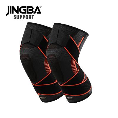 China High elastic JINGBA SUPPORT knee brace patella protector 01607B for basketball volleyball sports knee support powerlifting strap for sale