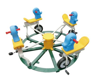 China New Arrival Plastic Playground Hot Selling Child Carousel Little Joyful Go Round for sale