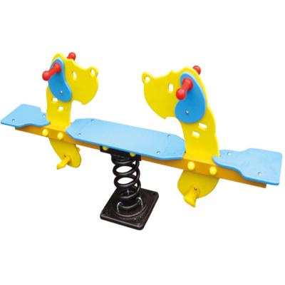 China Newest Plastic Wooden Balance Playground Horse Seesaw Plastic Toy For Kids For Children for sale