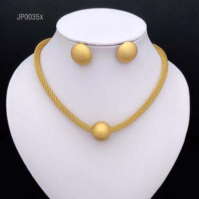 China 2pcs/set JUEPEI Custom Gold Plated Bridal Costume Jewelry Sets Jewelry Wedding Earrings Necklace Luxury Jewelry Set For Women for sale