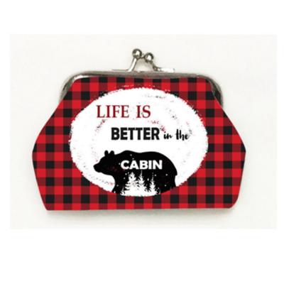 China NATIONAL Activity Gifts Wholesale 2022 Fashion Design PU Rubber Red Plaid Small Cute Coin Purse For Girls for sale