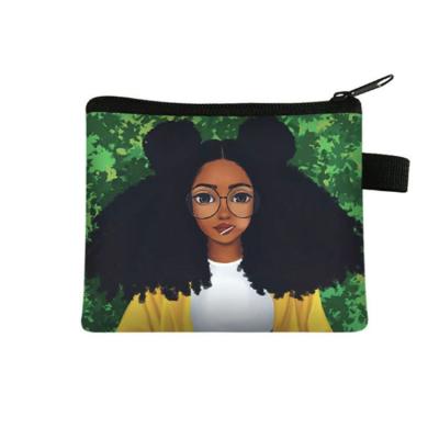 China African Fashion Design Polyester Women Girls Print Purses for sale