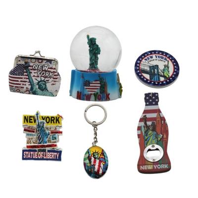 China Custom Souvenir USA Souvenir Snow Globe Fridge Magnet Custom Gift New York Souvenir for sale