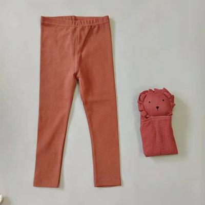 China Brushed Anti-pilling Ribbed 260 g Toddler Baby Gaiters Pants Casual Pants for sale