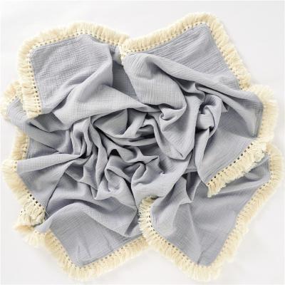 China Wholesale Baby PORTABLE Wide Organic Muslin Cotton Trim Lace Cover Up for sale