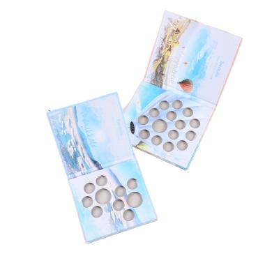 China Recycled Materials Custom Empty Eyeshadow Palette Box With Mirror And Magnetic Closure for sale