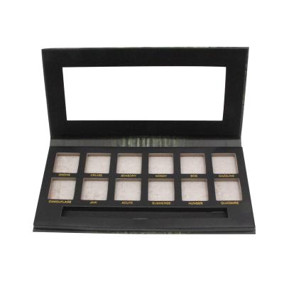 China Recycled Materials Custom Empty Eyeshadow Palette Box With Mirror And Magnetic Closure for sale