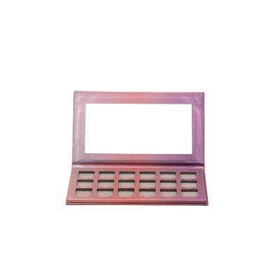 China Recycled Materials Custom Empty Eyeshadow Palette Box With Mirror And Magnetic Closure for sale