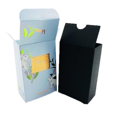 China Recyclable Custom Luxury Glittering Frosted Foldable Perfume Paper Box With Protecting Inner Box for sale