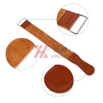 China Durable Polished Electroplate Leather Handmade Leather Polishing High Quality Razor Sharpening Leather for sale