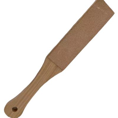 China Durable handle sharpening stone with hanging leather razor hand held razor leather razor for sale