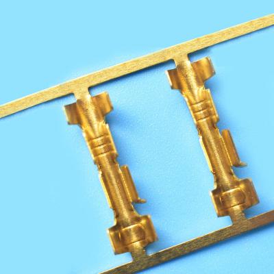 China Wire Connecting QWT Factory Wholesale 0.5mm - 1.5mm Long Square Brass Double U Shape Splice Wire Connectors Crimp Joint Terminal for sale