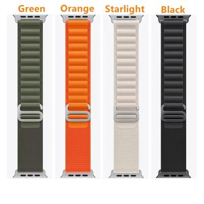 China WovenFor Apple iWatch Series Outdoor Comfortable And Durable Ultra Alpine Loop Fabric Nylon Loop 8 7 6 44mm 45mm 49mm Watch Strap Band for sale