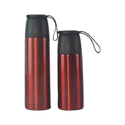 China Double Wall 350ml/500ml PORTABLE Red Luxury Stainless Steel Thermos Bottle Water for sale