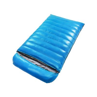 China Keep Warm Outdoor 2021 Waterproof Camping Goose Down Filling Double Envelope 1200g Sleeping Bag for sale