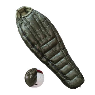 China OEM Portable Ultralight Duck Down Sleeping Bag For Winter Cold Weather Fill 800/1000 Bags Outdoor Waterproof Sleeping Camp Down Camp Army for sale