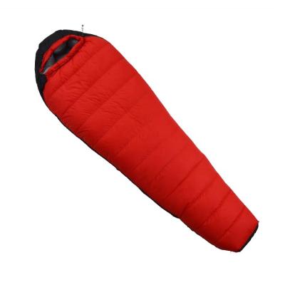 China Ultralight Waterproof Mummy 1500g Portable Duck Down Lightweight Sleeping Bag Winter Air Travel Water Proof for sale