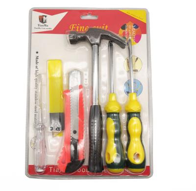 China Wholesale Household Tool Kit Factory Wholesale Multifunctional Solid 6PCS Wooden Household Tool Kit Working Set for sale