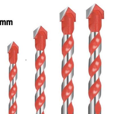 China 6mm 8mm 10mm 12mm Luxury Multifunctional Glass Triangle Drill Bits Twist Shovel Drill Bits 4pcs for Ceramic Tile Concrete Glass Marble for sale