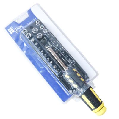 China Professional Plastic 25 Pcs Sturdy Multi Multi Function Interchangeable Bits Magnetic Screwdriver Set for sale