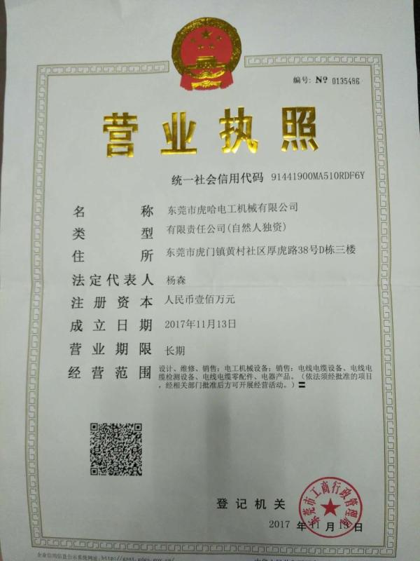 HOOHA Certification - Dongguan HOOHA Electrical Equipment Company Limited