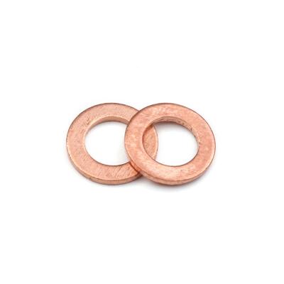 China Flat Metalwork Copper Gaskets Ring Sump Plug Seal Assorted Set Professional Car Accessories Kit Copper Ring Gasket for sale