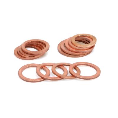 China DIN7603 Red Brass Copper Flat Metal Work Ship Crush Sealing Seal Gasket Ring for sale