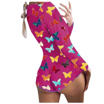 China QUICK DRY sexy adult hot girl jumpsuit women seamless pajamas printed slim sexy jumpsuit pajamas women for sale