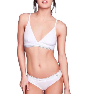 China New QUICK DRY women's thin padded bra underwear set without external use of steel deep V bra thin back 